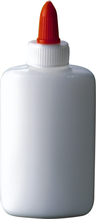 White Glue Bottlewith Orange Cap PNG