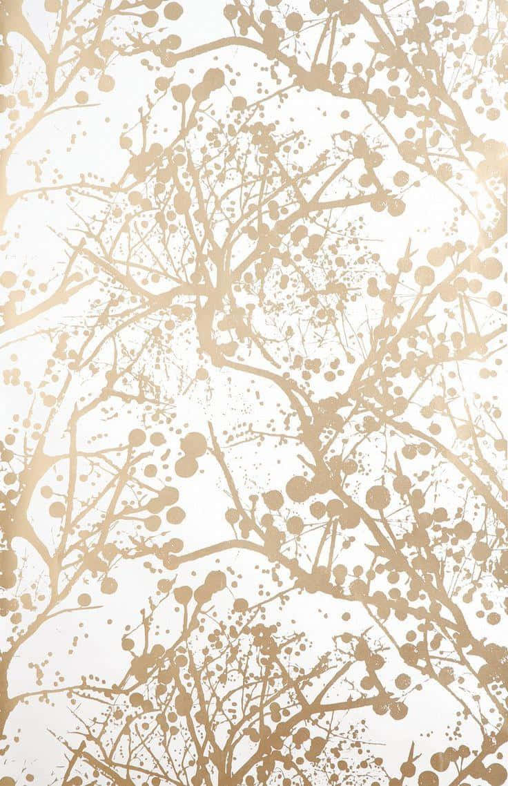 Gold and white sparkle, an elegant combination Wallpaper