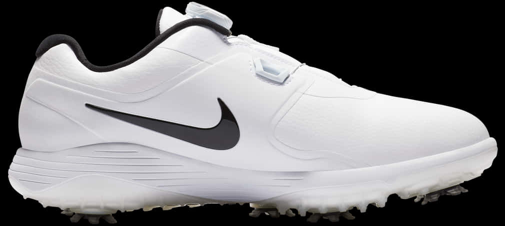 White Golf Shoewith Spikes PNG