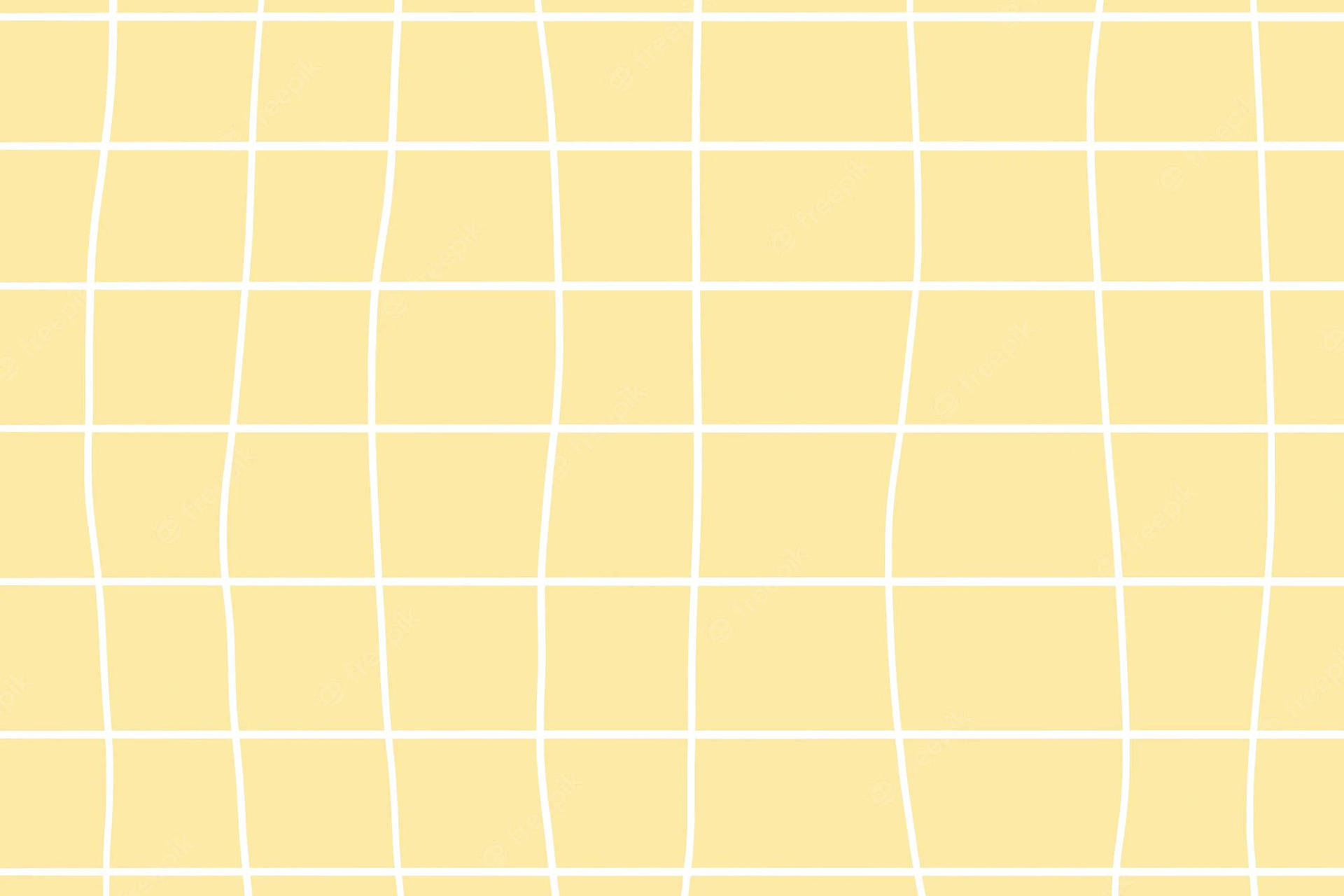 Yellow White Grid Aesthetic Wallpaper