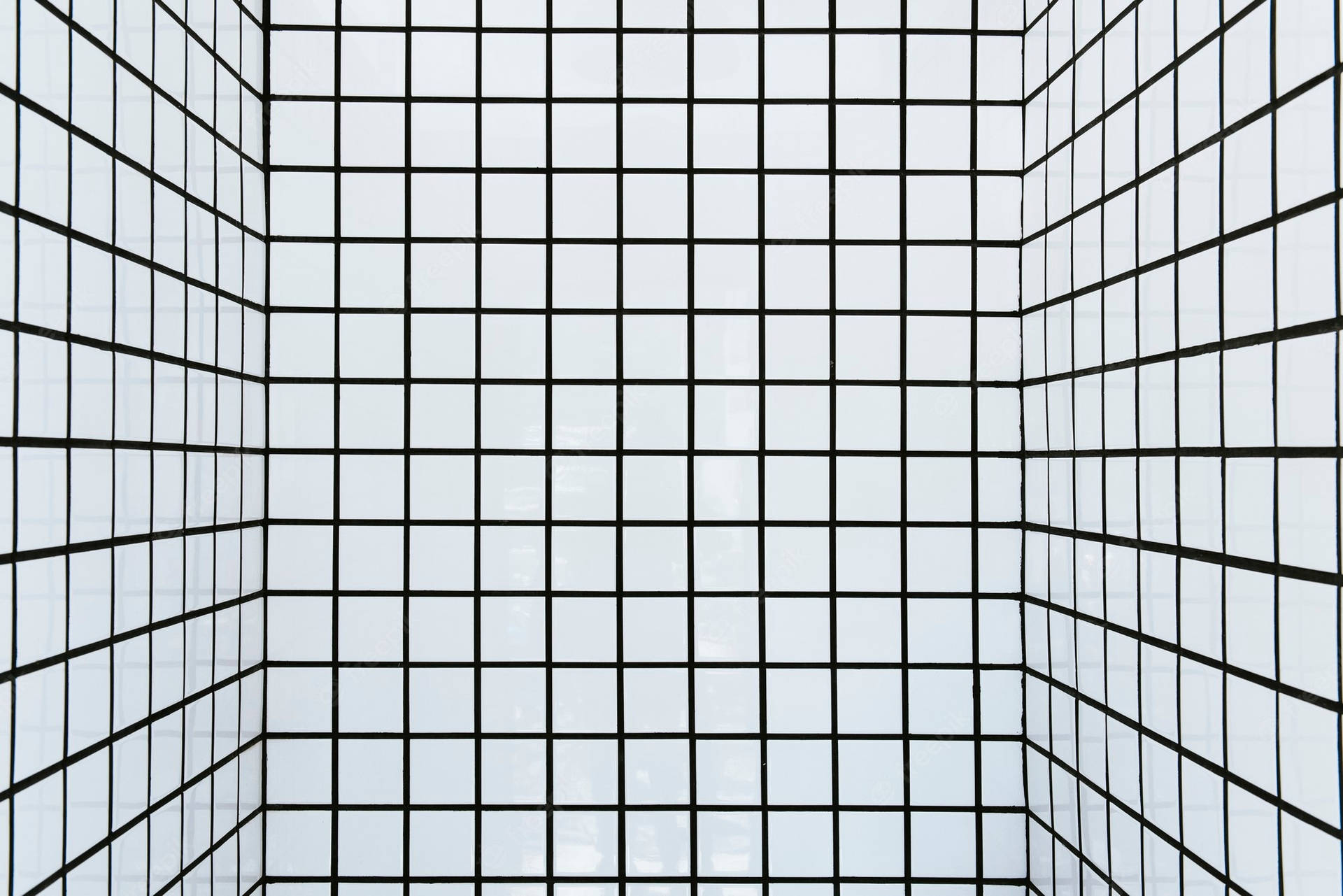 3d White Grid Aesthetic Wallpaper