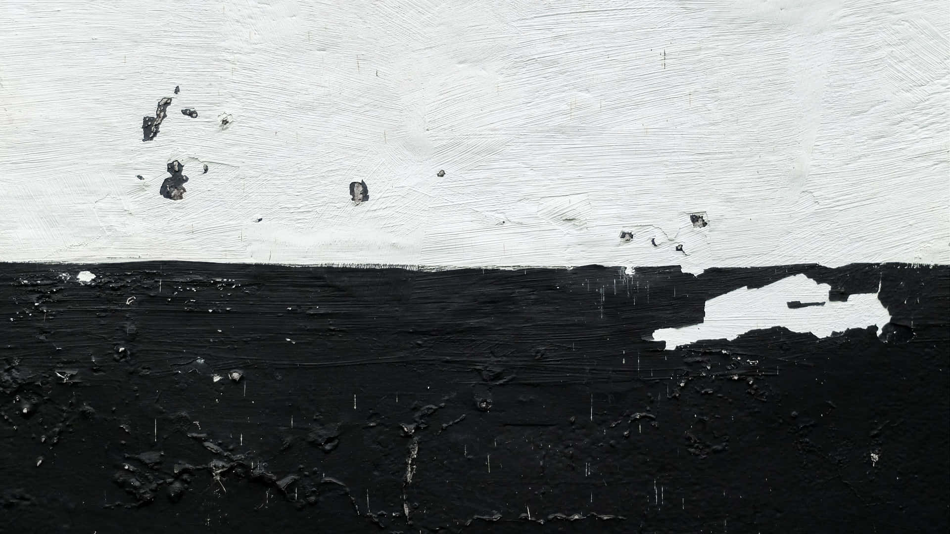A Black And White Painting With A White Border