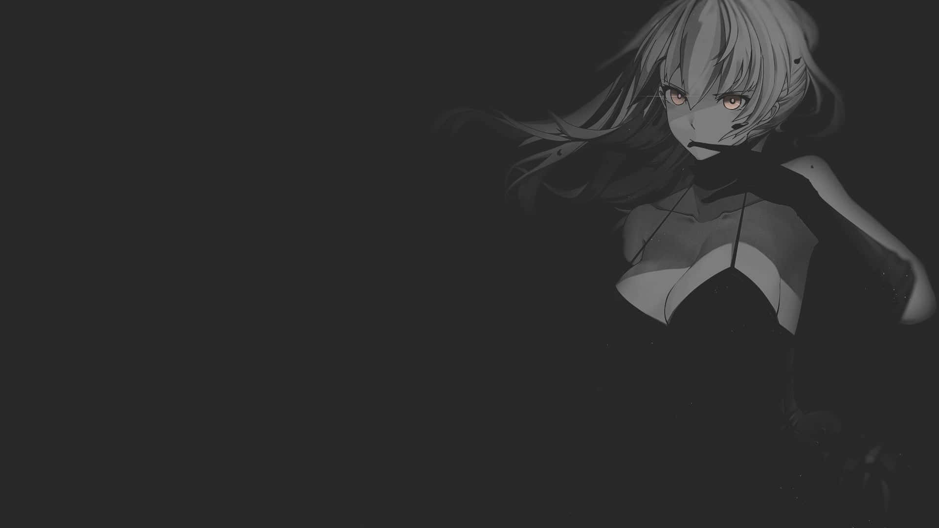 Ragazzadai Capelli Bianchi Con Estetica Dark Per Immagine Profilo Anime Sfondo