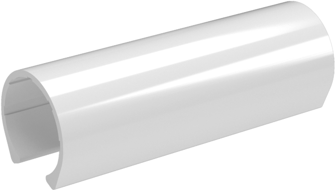 White Half Cut Metal Pipe PNG