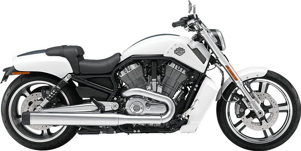 White Harley Davidson Motorcycle PNG