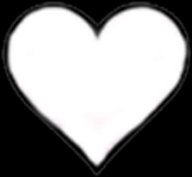 White Heart Icon Blurry Background PNG