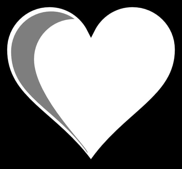 White Heart Icon Graphic PNG