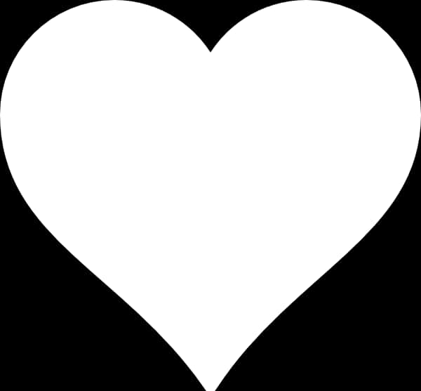 White Heart Icon Simple PNG