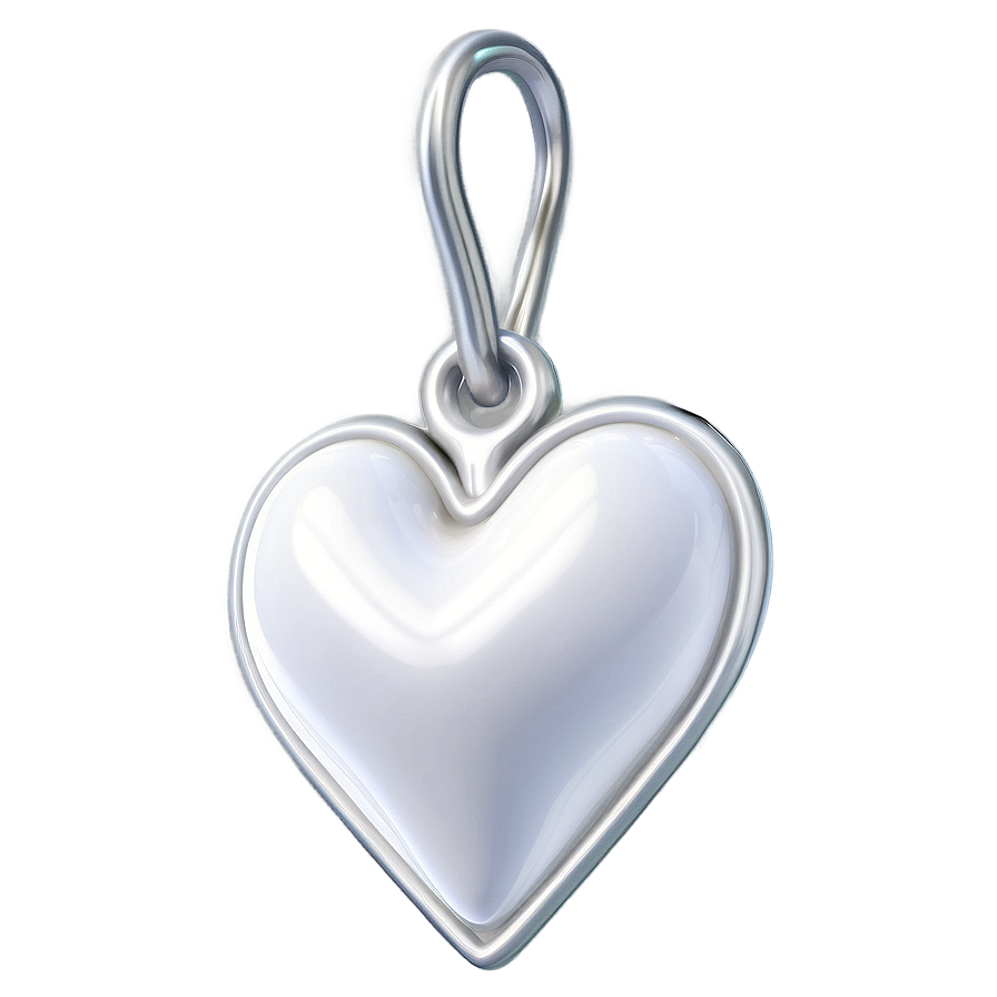 White Heart In 3d Png 05232024 PNG