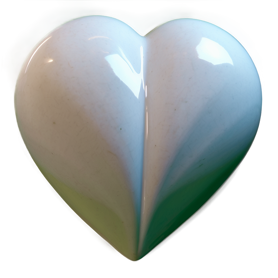 White Heart In 3d Png Abq12 PNG