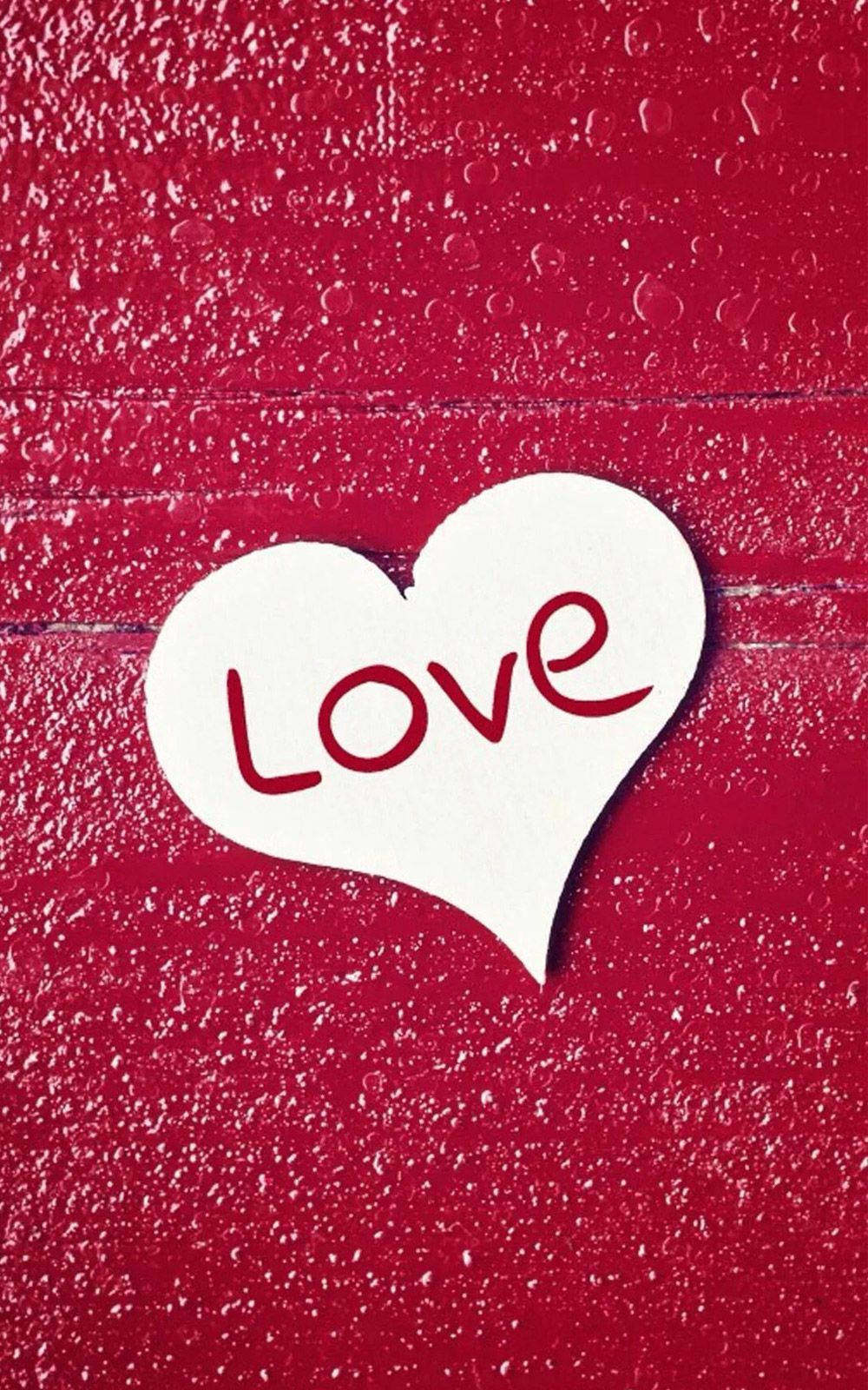 White Heart Love Phone Wallpaper