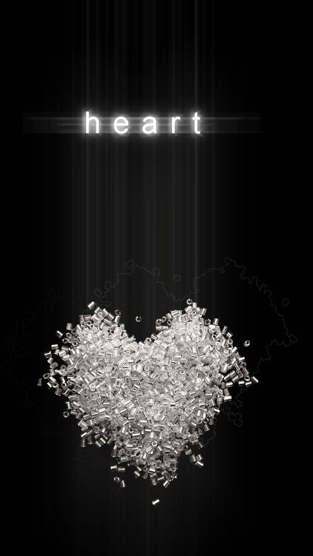 Mosaicode Corazón Blanco Fondo de pantalla