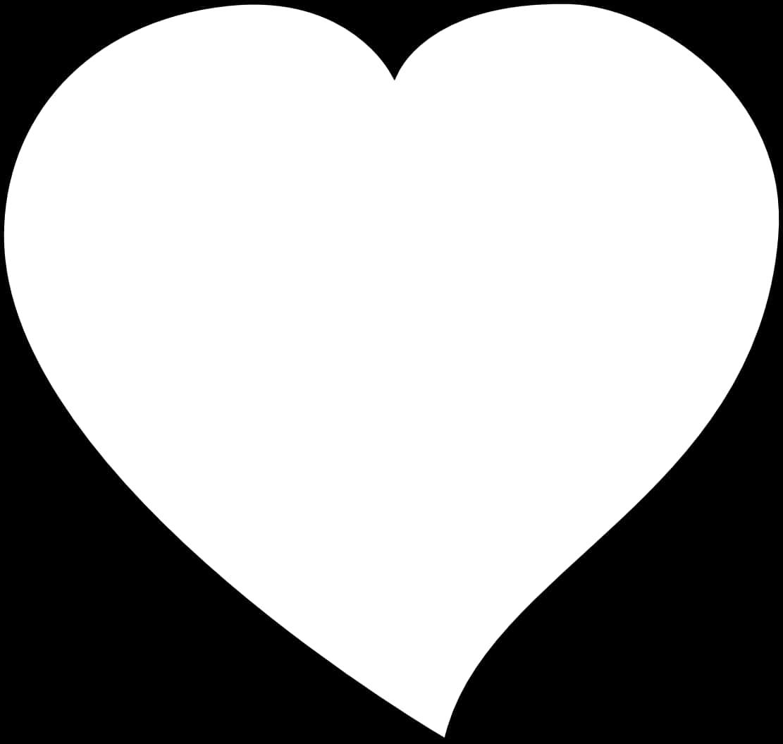 White Heart Shape Graphic PNG