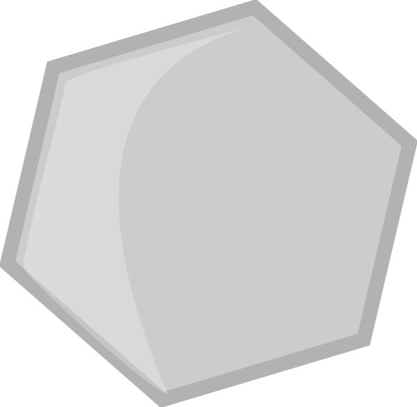 White Hexagon Graphic PNG