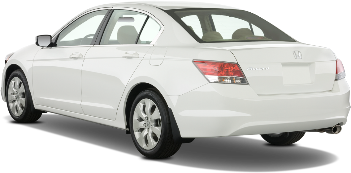 White Honda Accord Sedan Profile View PNG