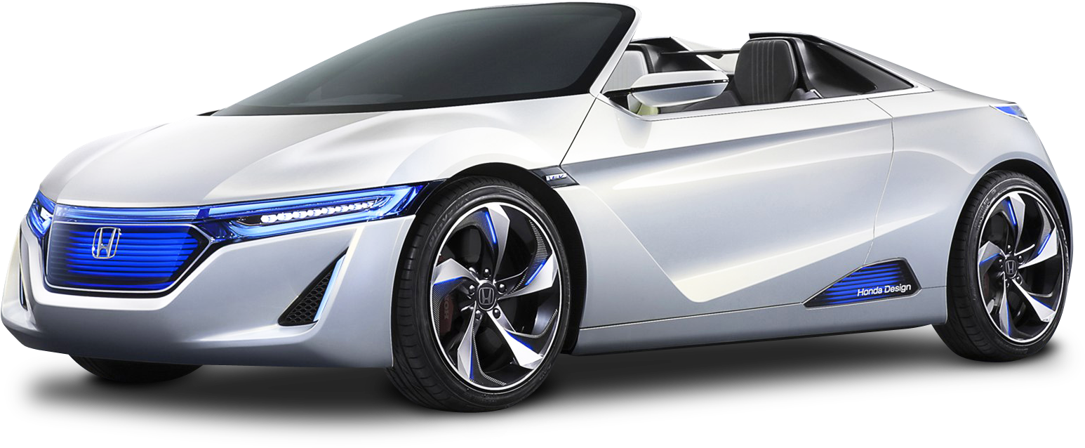White Honda Convertible Concept Car H D PNG