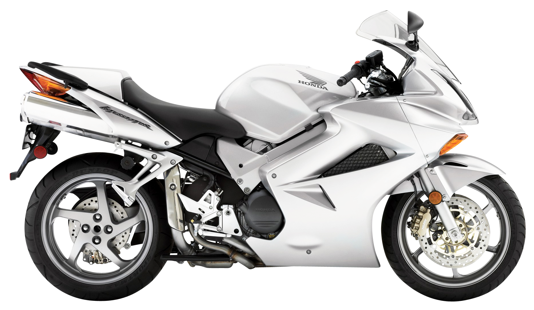 White Honda Sportbike Motorcycle PNG