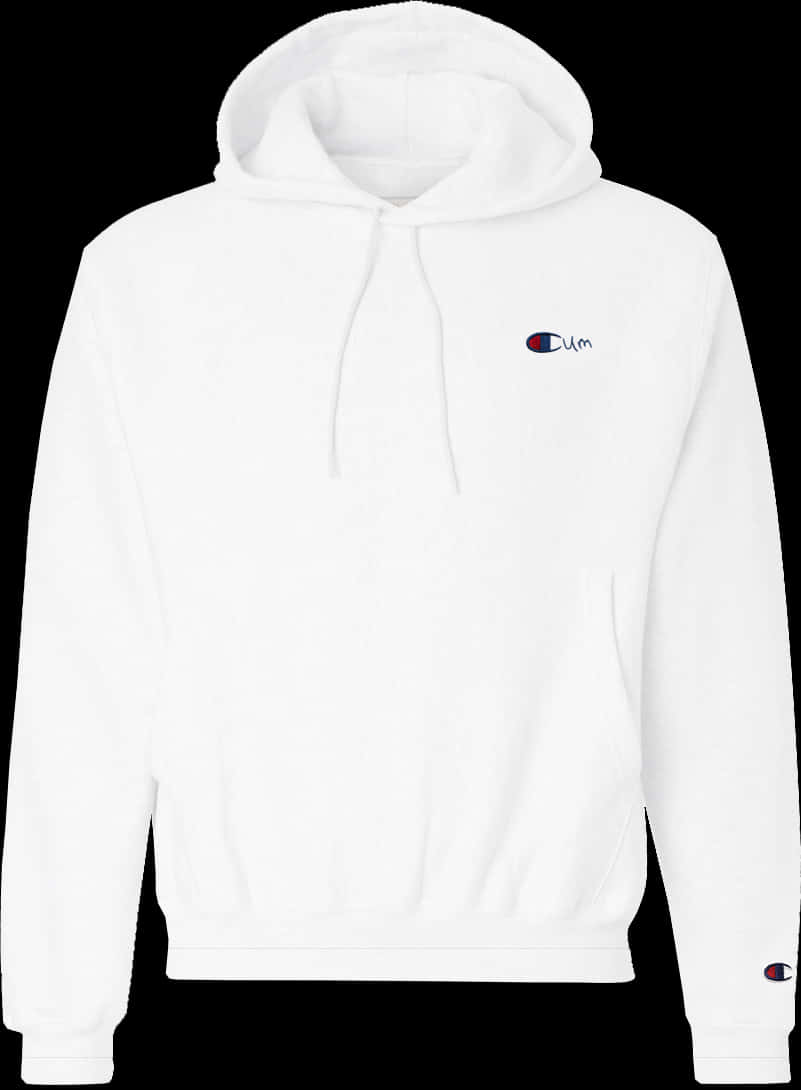 White Hoodiewith Logo PNG