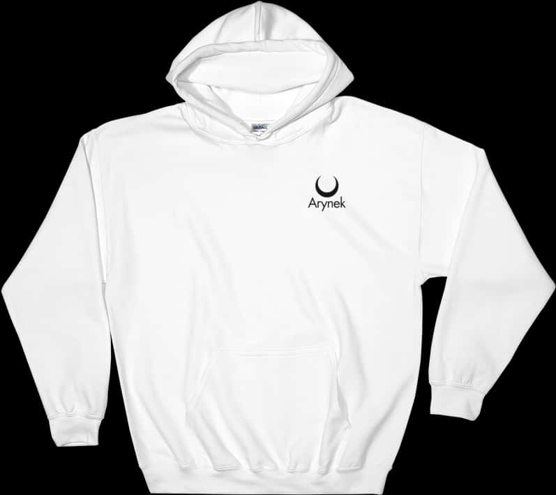 White Hoodiewith Logo PNG