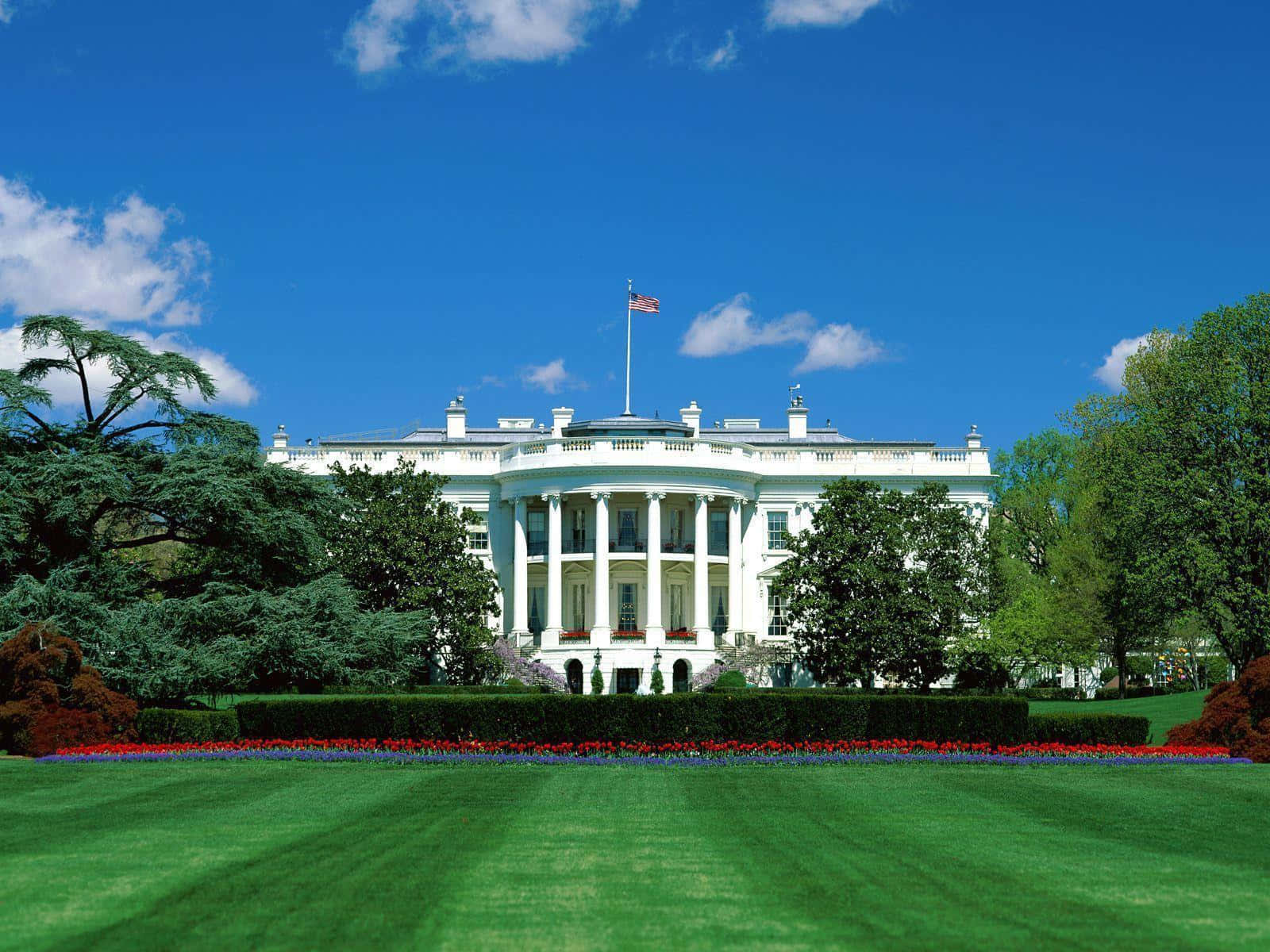 The White House Is In The Middle Of The Lawn