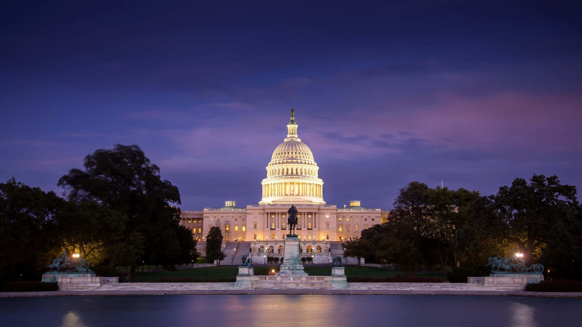The United States Capitol Building At Dusk
