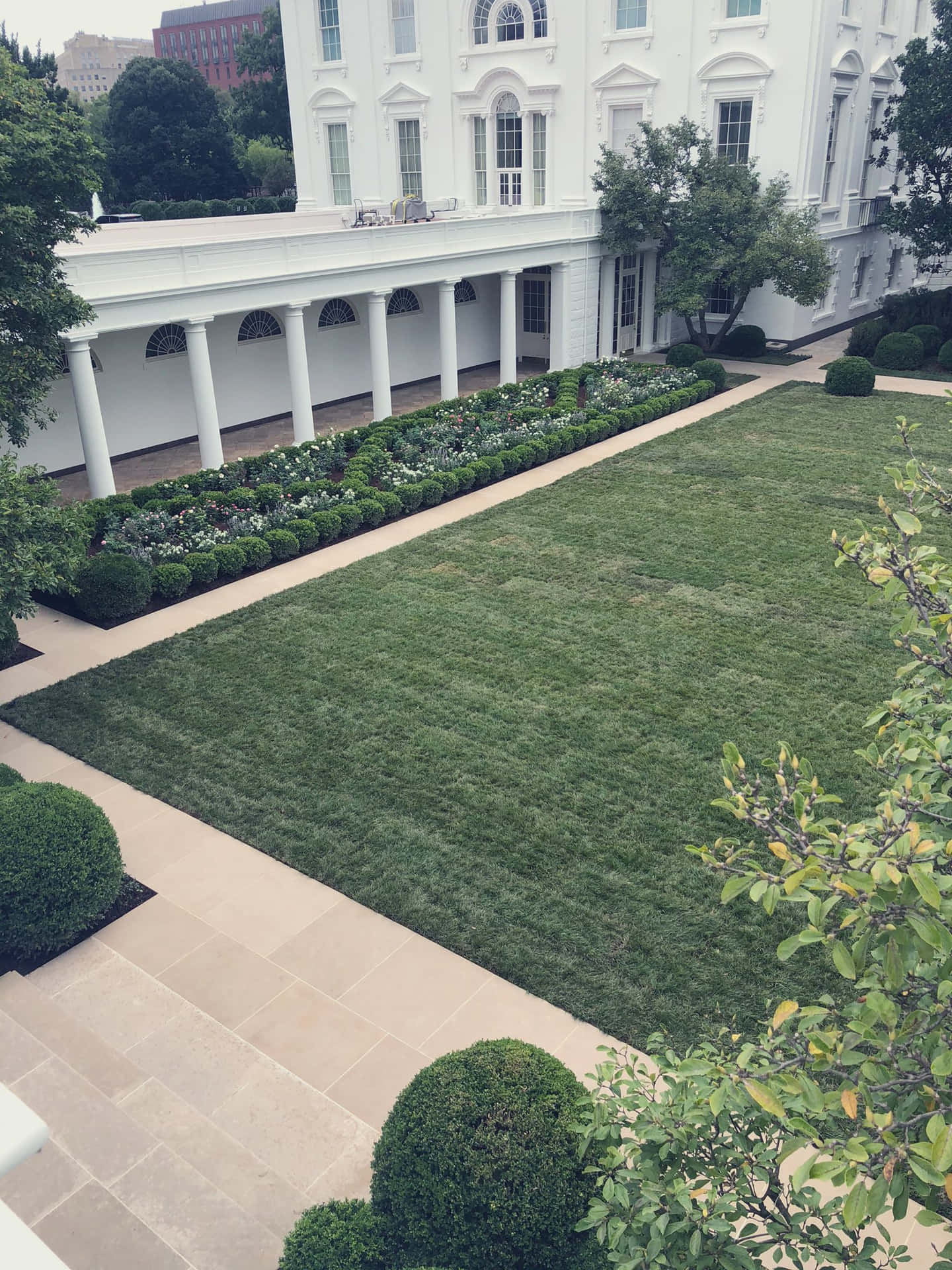 A White House With A Lawn