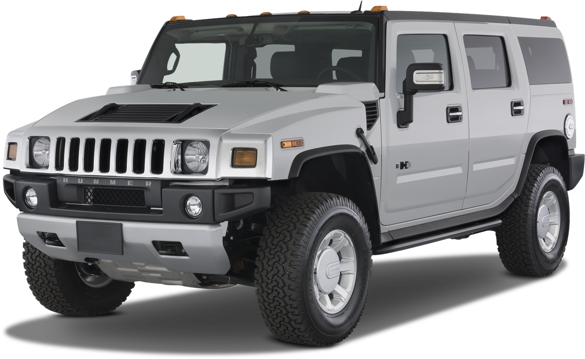 White Hummer H2 S U V PNG