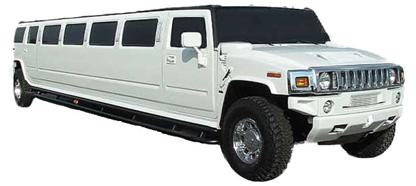 White Hummer Limousine PNG