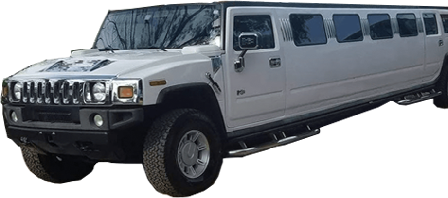 White Hummer Limousine PNG