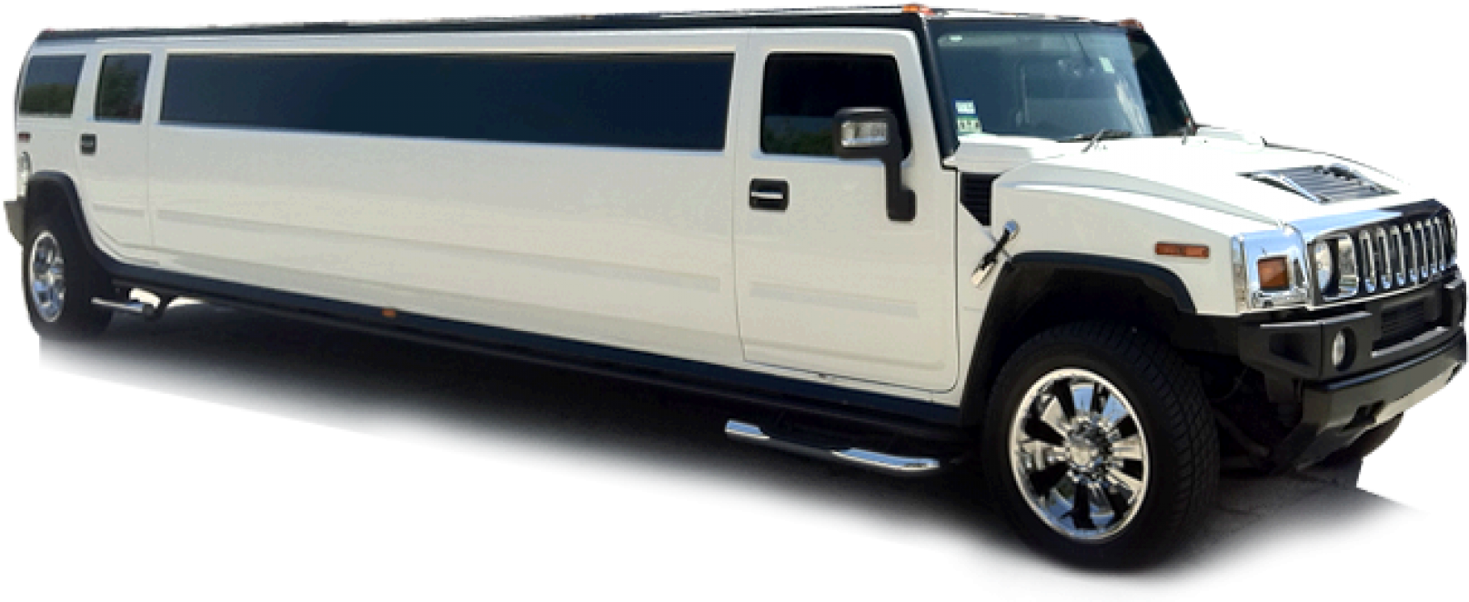 White Hummer Limousine PNG