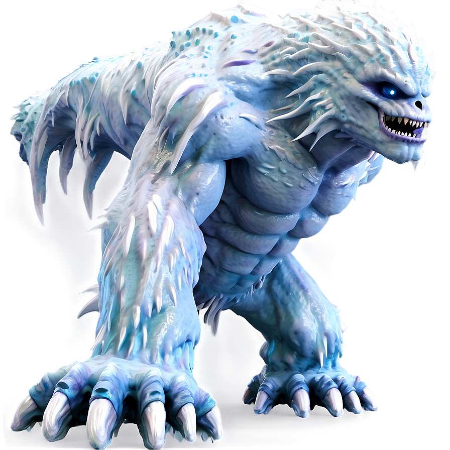 White Ice Monster Fantasy Png Cfm5 PNG