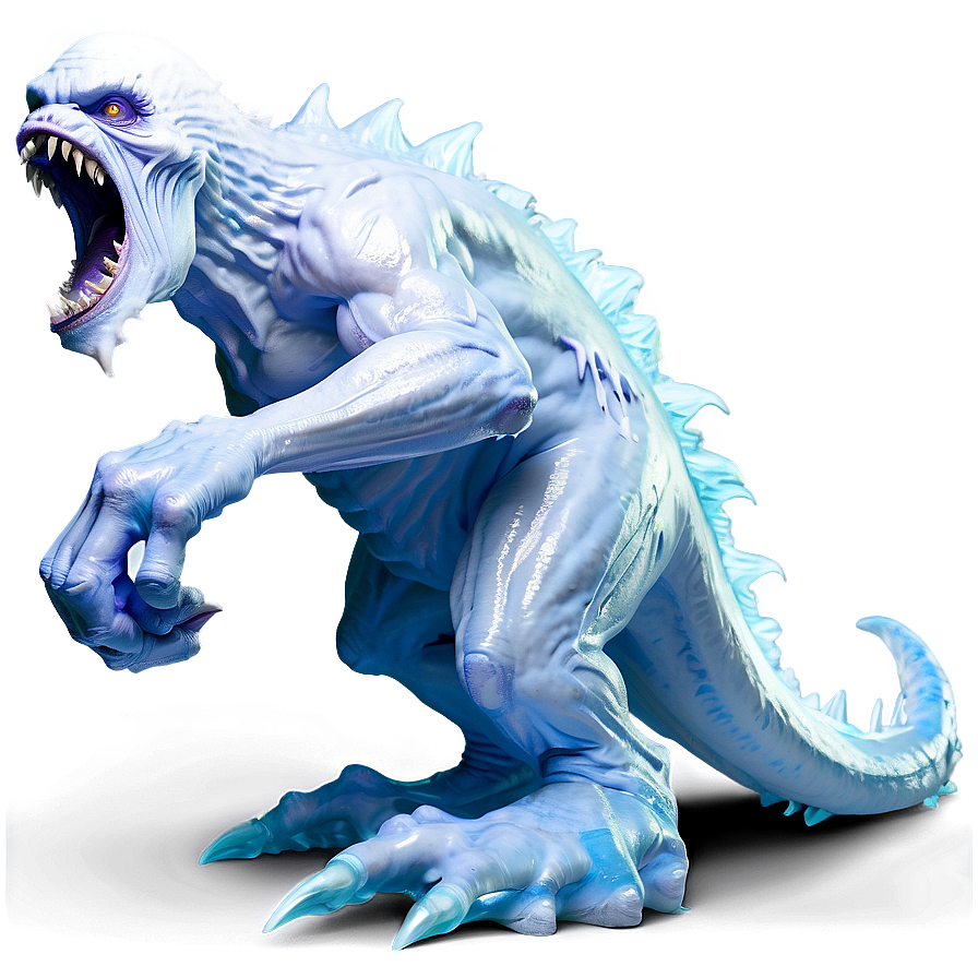 White Ice Monster Fantasy Png Ebc PNG