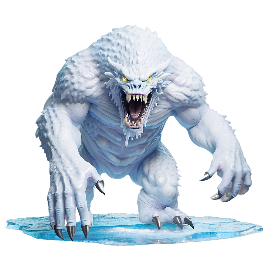 White Ice Monster Fantasy Png Kls PNG