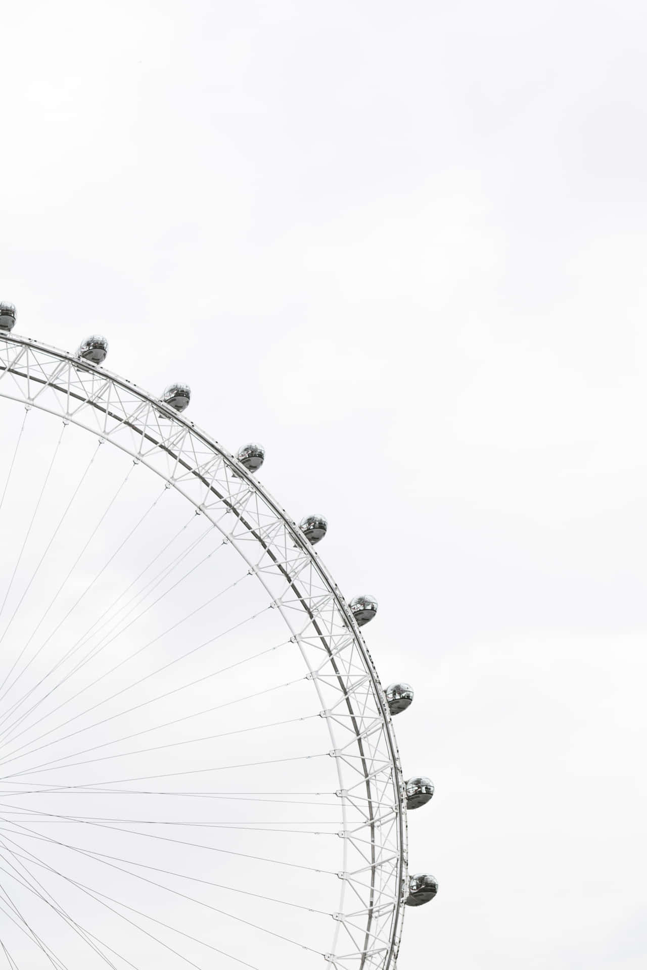 White Image Background Ferris Wheel