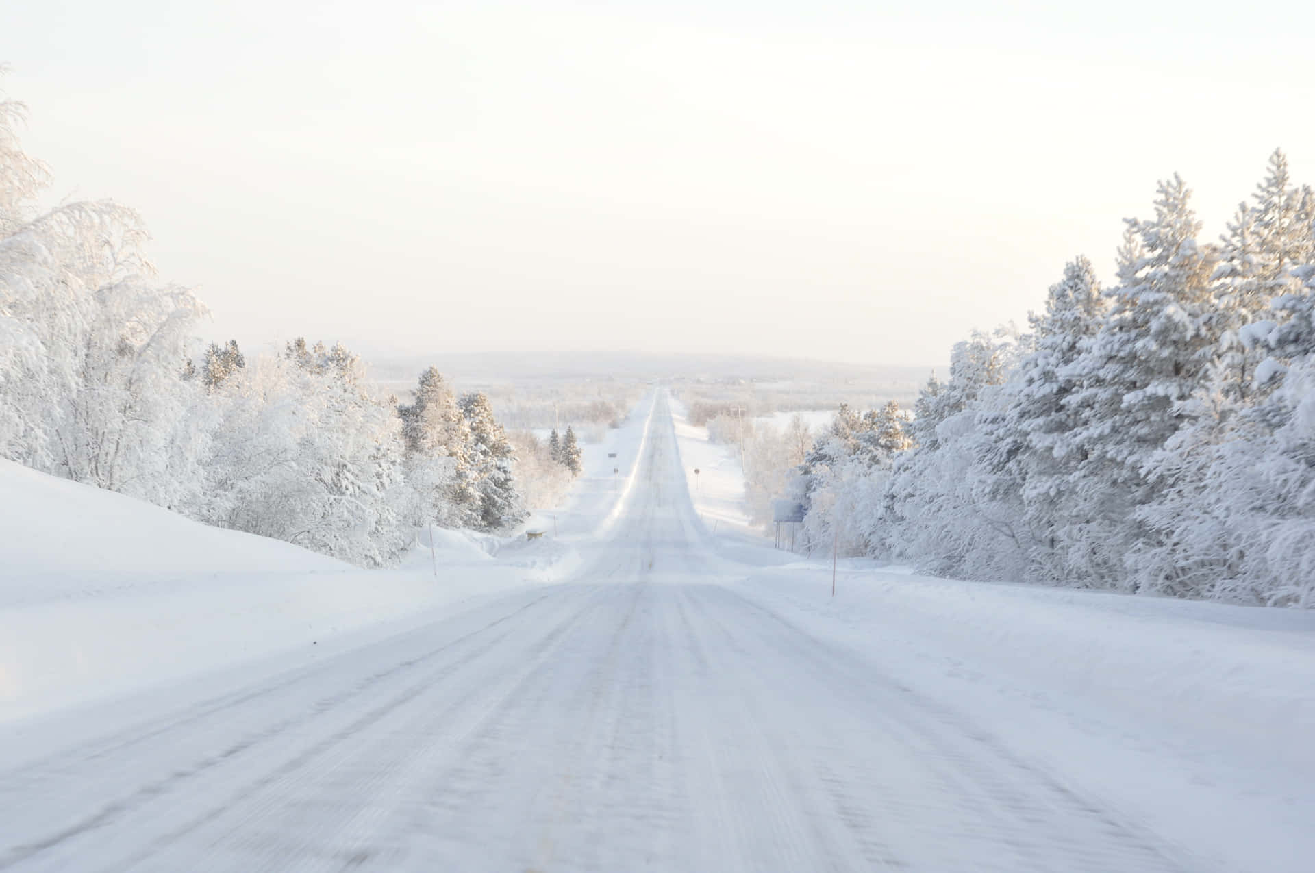 White Image Background Snow Road