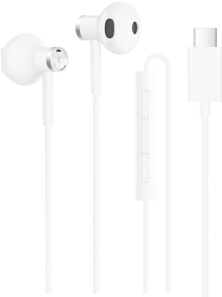 White In Ear Earphoneswith U S B C Connector PNG