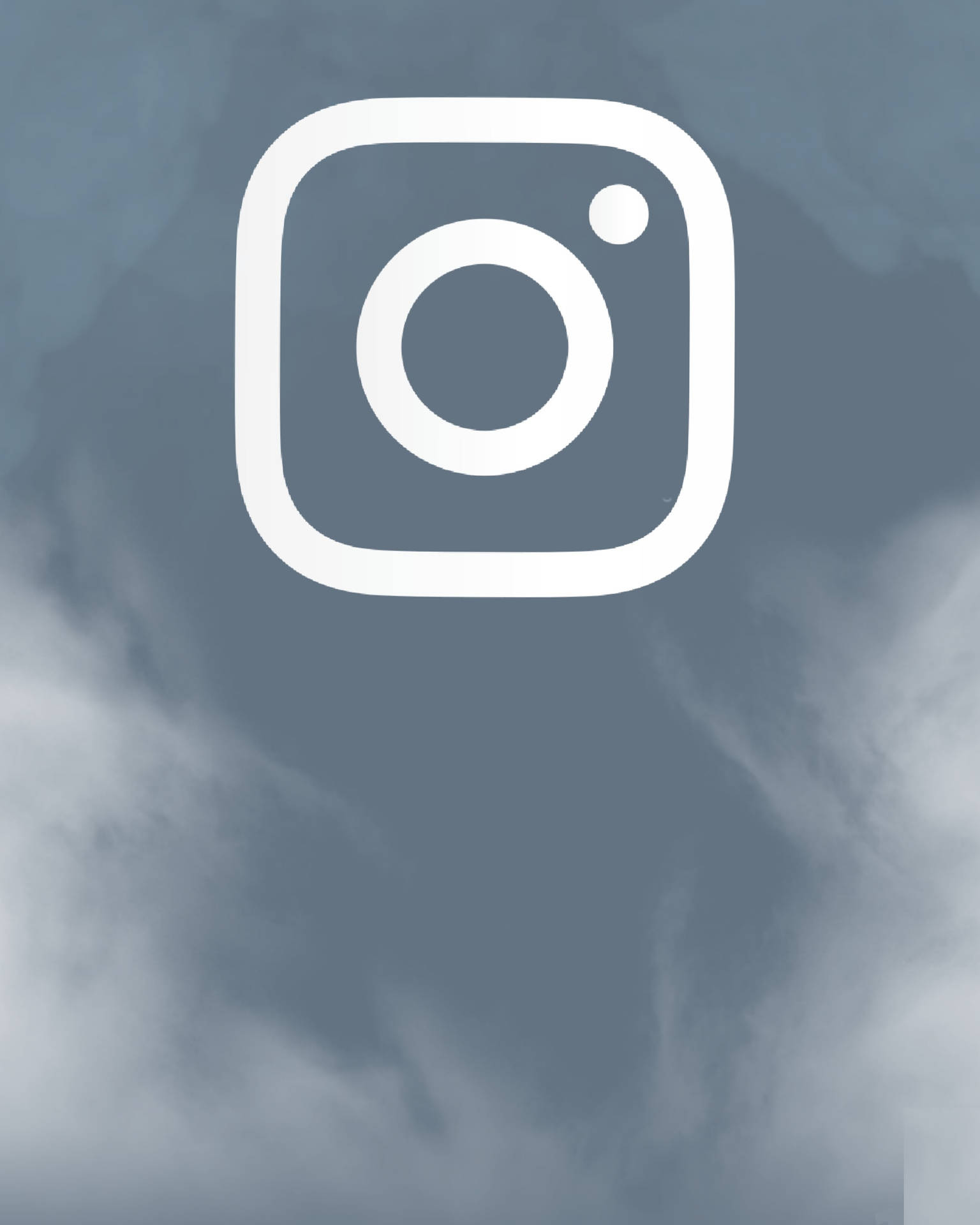 White Instagram Logo With Smoke Background