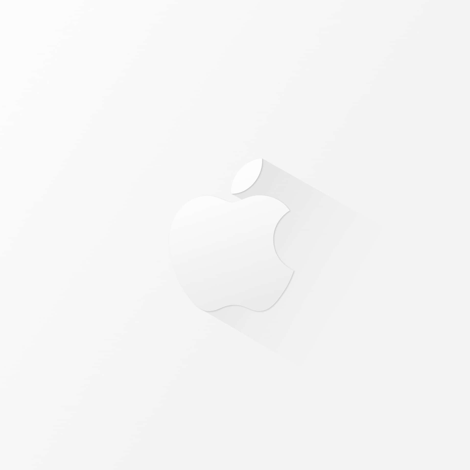 Papelde Parede Minimalista Com O Logo Da Apple Em Branco Para Ipad. Papel de Parede
