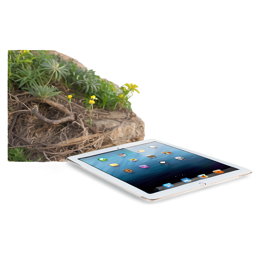 White Ipad In Natural Setting Png 23 PNG