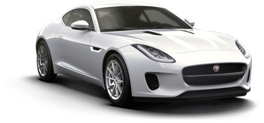 White Jaguar F Type Coupe Sports Car PNG