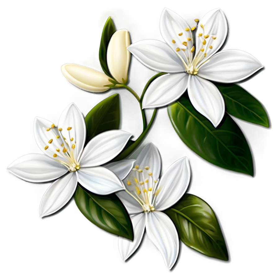 White Jasmine Flowers Png Fbk27 PNG