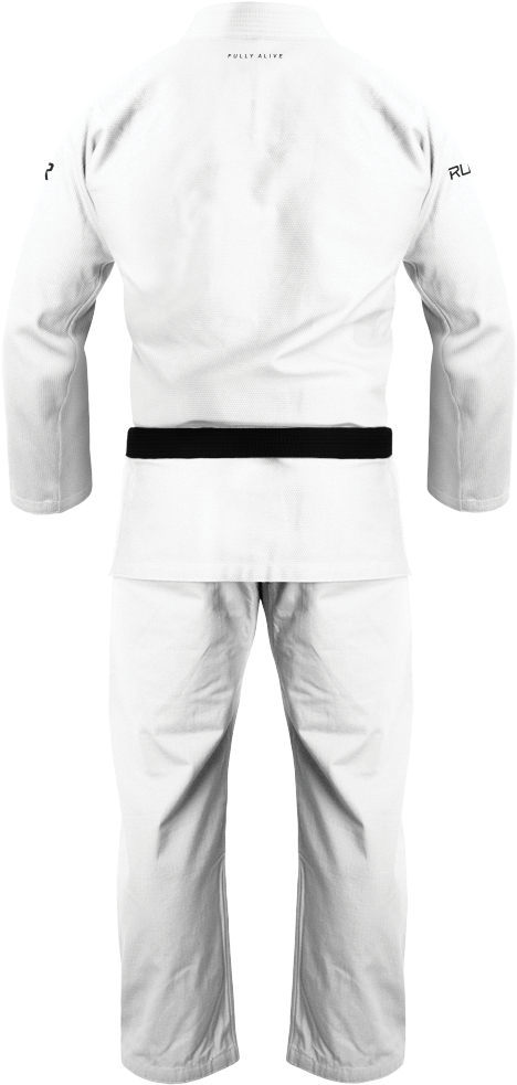 White Jiu Jitsu Giwith Black Belt PNG