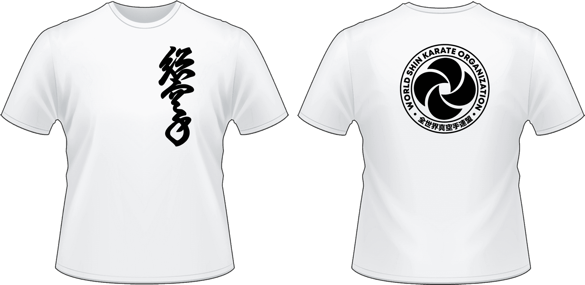 White Karate T Shirt Template PNG