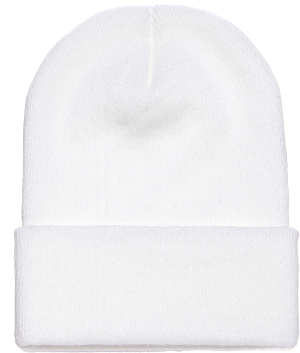 White Knit Beanie Hat PNG