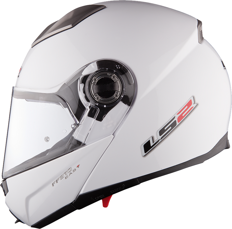 White L S2 Motorcycle Helmet PNG