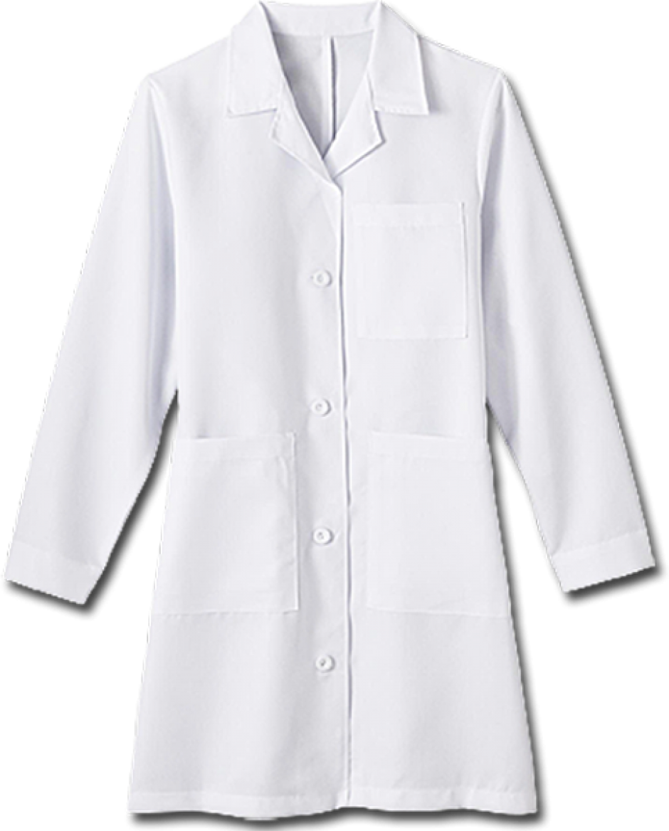 White Lab Coat Professional Apparel PNG