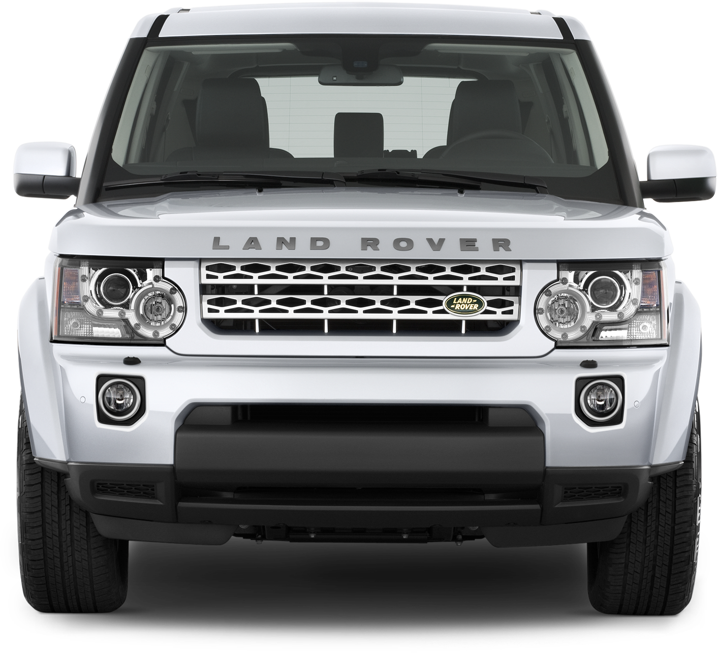 White Land Rover Front View PNG