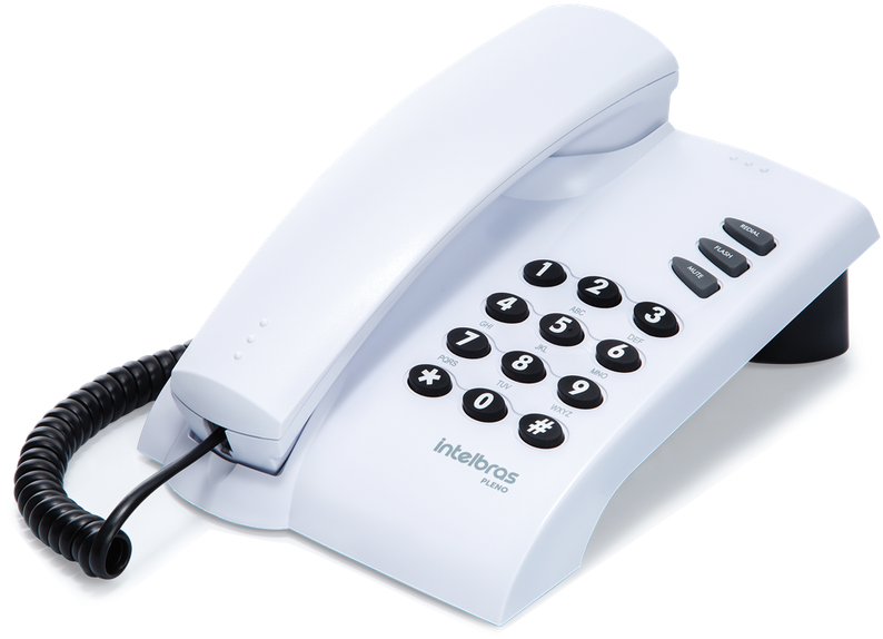 White Landline Telephone Intelbras PNG