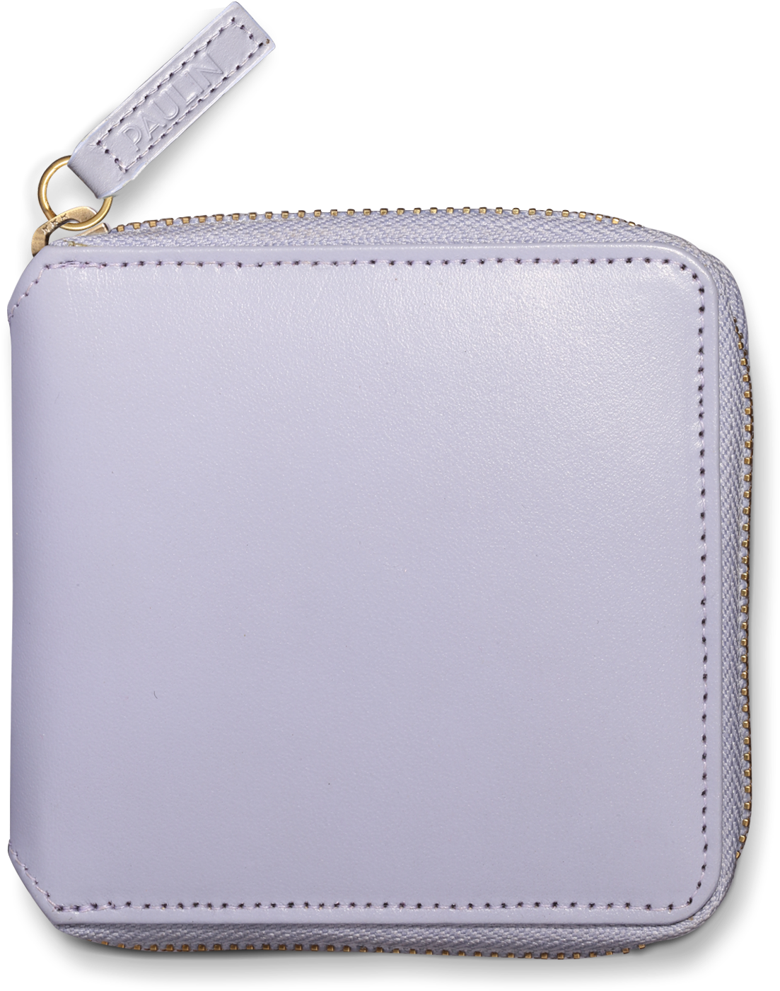 White Leather Zip Wallet PNG