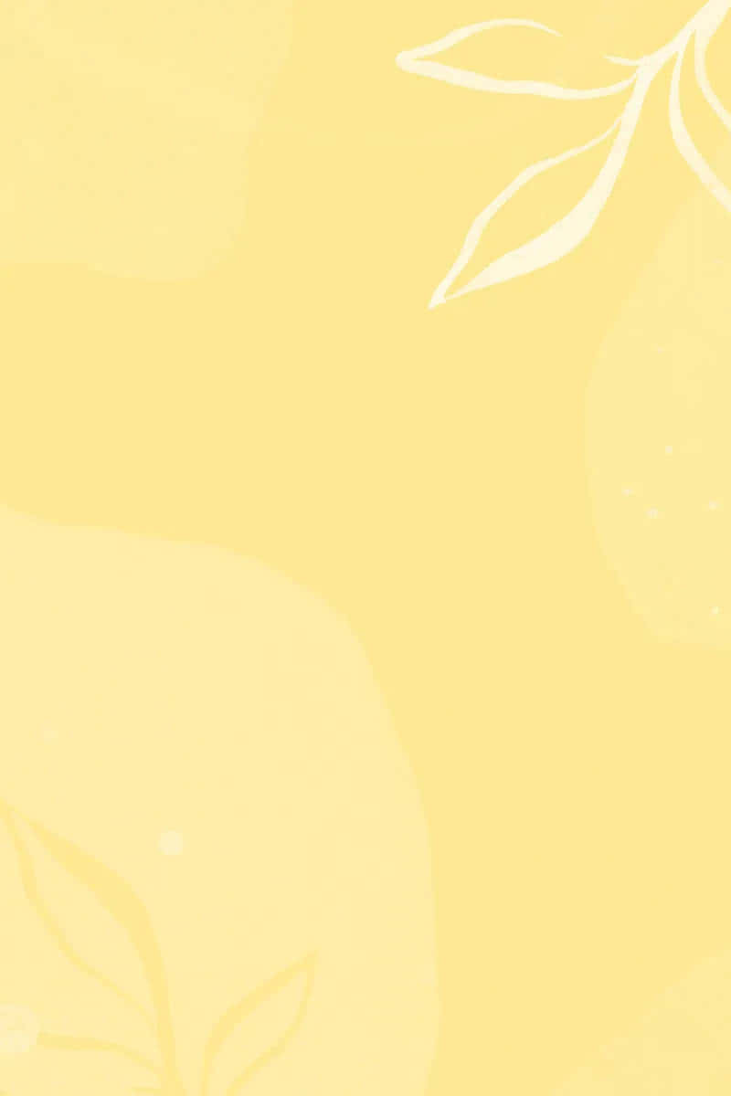 Hvide blade på sød pastel gul baggrund Wallpaper